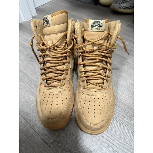 Nike Air Force 1 ’07 Flax Wheat Nubuck Men’s Size 8 (882096-200) –Classic No Box - Picture 1 of 8